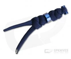 Chris Reeve Small Sebenza 31 Lanyard Midnight with Blue Bead