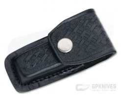 Leather Belt Pouch 3" Black