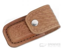 Leather Belt Pouch 3" Tan