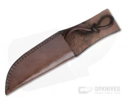 Leather Fixed Blade Knife Sheath 5.25" Tan