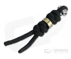Chris Reeve Small Inkosi Lanyard Black with Gold Bead