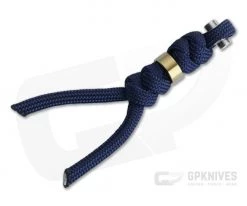 Chris Reeve Small Inkosi Lanyard Midnight with Gold Bead
