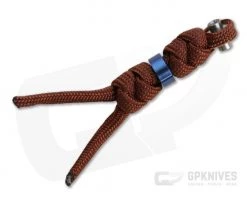 Chris Reeve Small Inkosi Lanyard Rust with Blue Bead