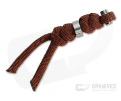 Chris Reeve Small Inkosi Lanyard Rust with Silver Bead