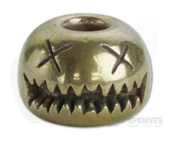 Audacious Concept Smiley Bead Medium Brass Lanyard Bead SMM-BRS-STW