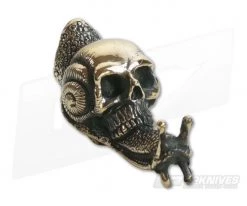 Lion Armory Snail-Skull Bead Brass