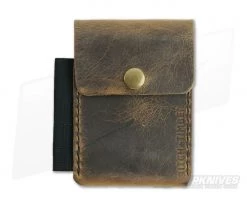 Hitch & Timber Surveyor Crazy Horse Leather Brass Snap Wallet