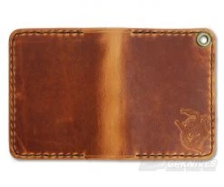Hitch & Timber Trucker's Hitch English Tan Leather Fold-Over EDC Utility Wallet -Cheap Knife Accessories Store truckerhitch et 3