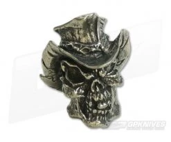 Schmuckatelli Vinnie Garoon Cowboy Skull Bead Pewter
